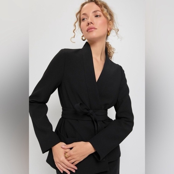 Black Gracie Wrap Blazer